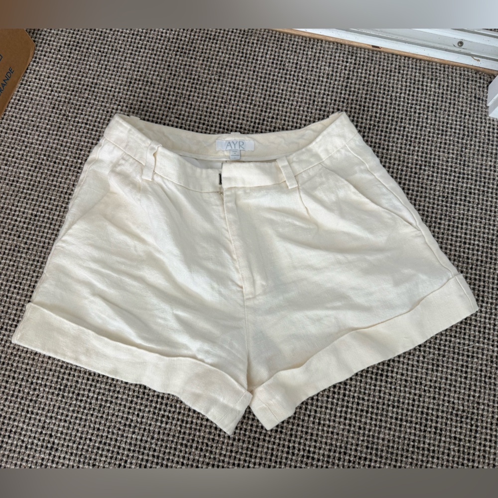 AYR 100% Linen Shorts Size 1